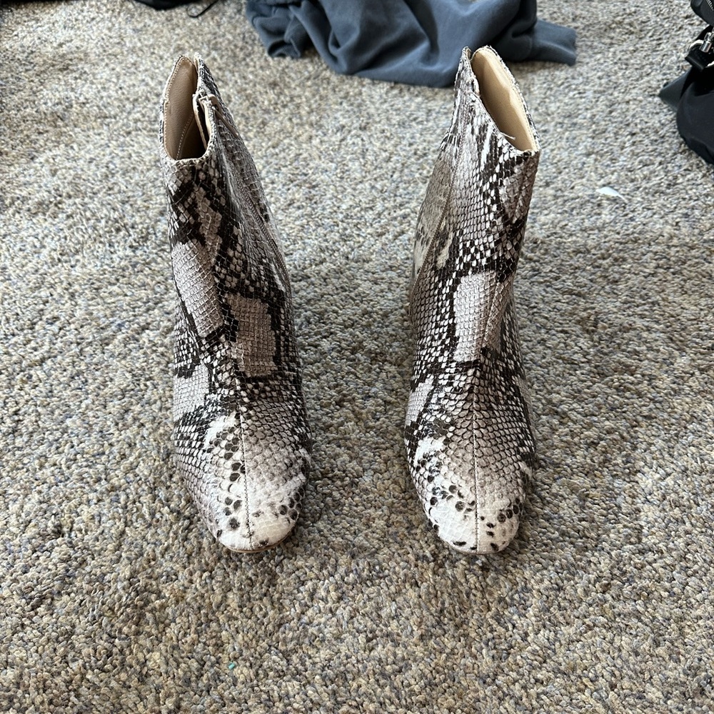 Chinese Laundry snakeskin boots